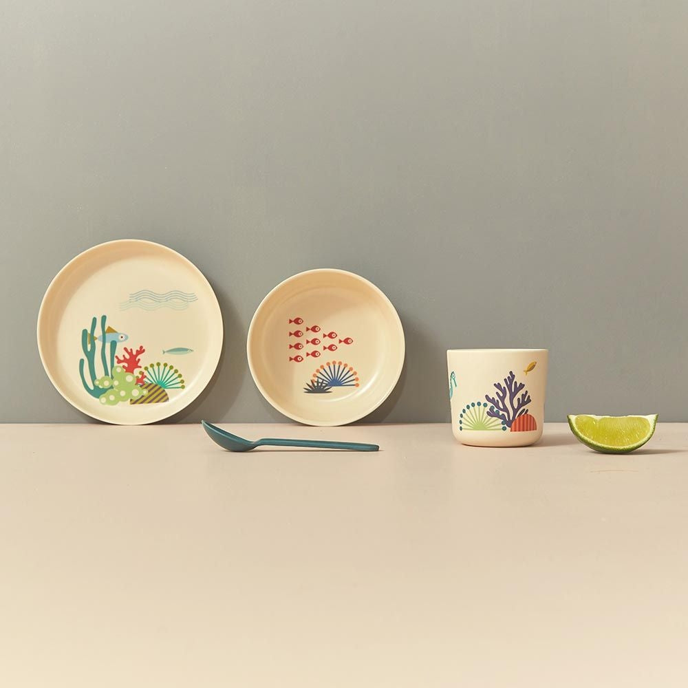EKOBO Bamboo Kid Dish Set (6 Colours) - Pupsik Singapore