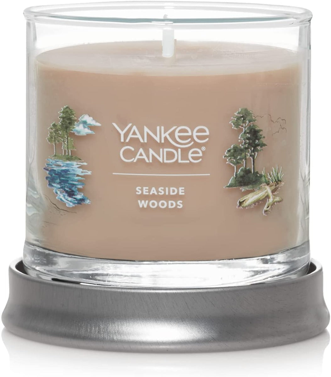 Yankee Candle Signature Small Tumbler Candle, 1- Wick (4.3oz) - Seaside Woods