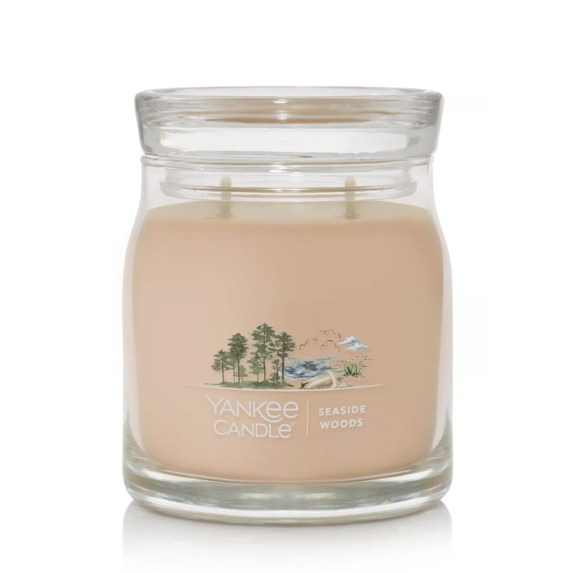 Yankee Candle Signature Medium Jar Candle, 2-wicks (13oz) - Seaside Woods