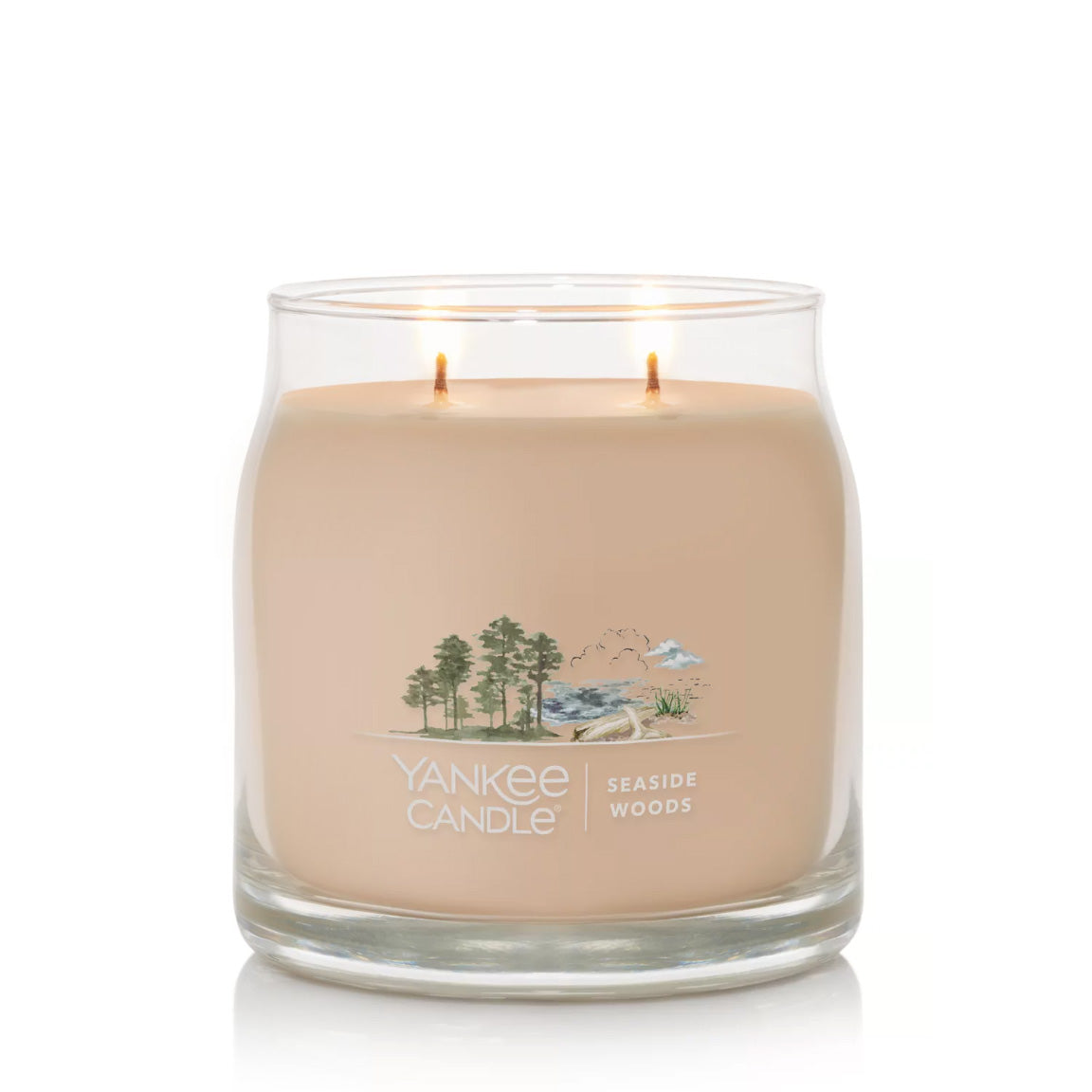 Yankee Candle Signature Medium Jar Candle, 2-wicks (13oz) - Seaside Woods