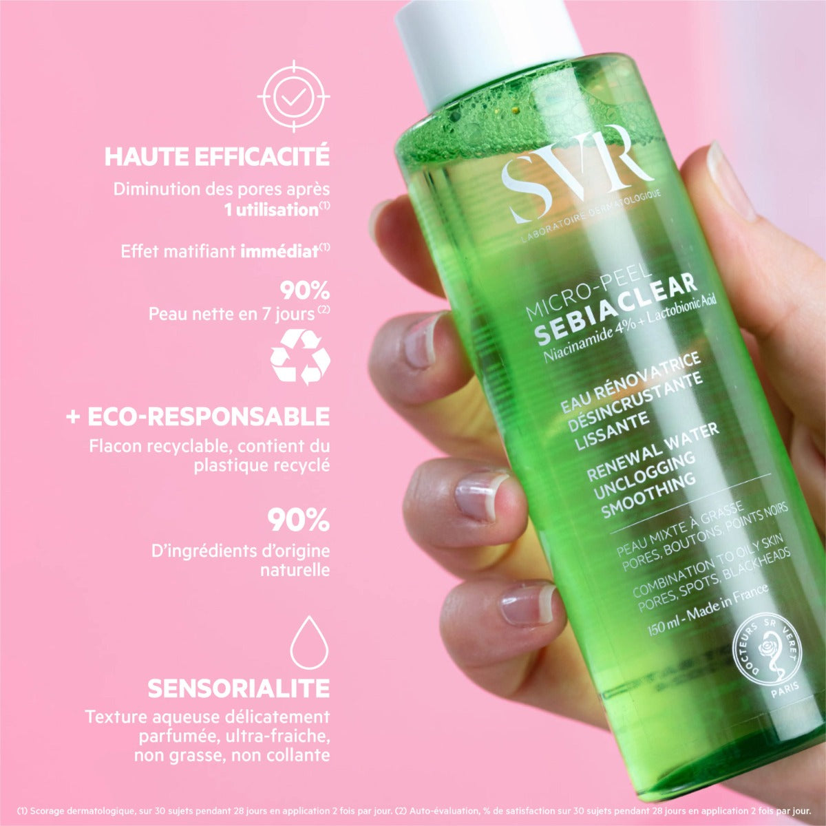 SVR Sebiaclear Micro-Peel Renewal Water, 150ml (Exp 11/25)