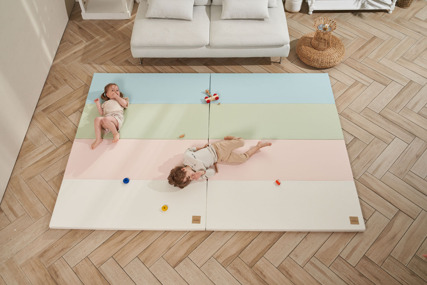 Caraz Secret Wide Folding Playmat, 140 x 200cm (7 Colors) - Pupsik Singapore