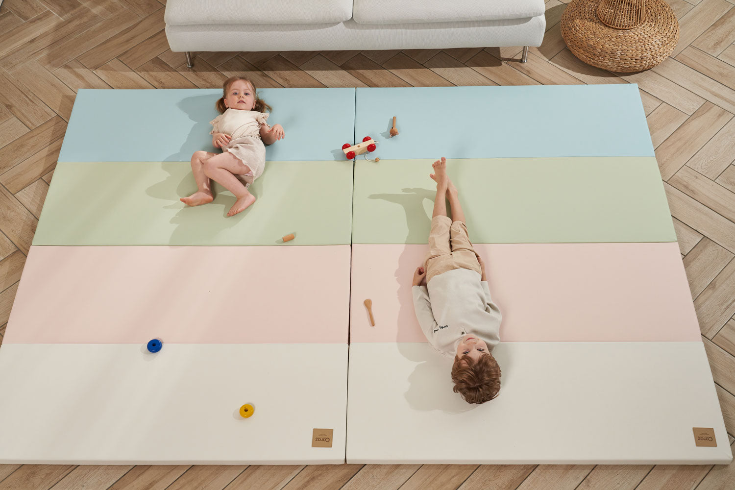 Caraz Secret Wide Folding Playmat, 140 x 200cm (7 Colors) - Pupsik Singapore