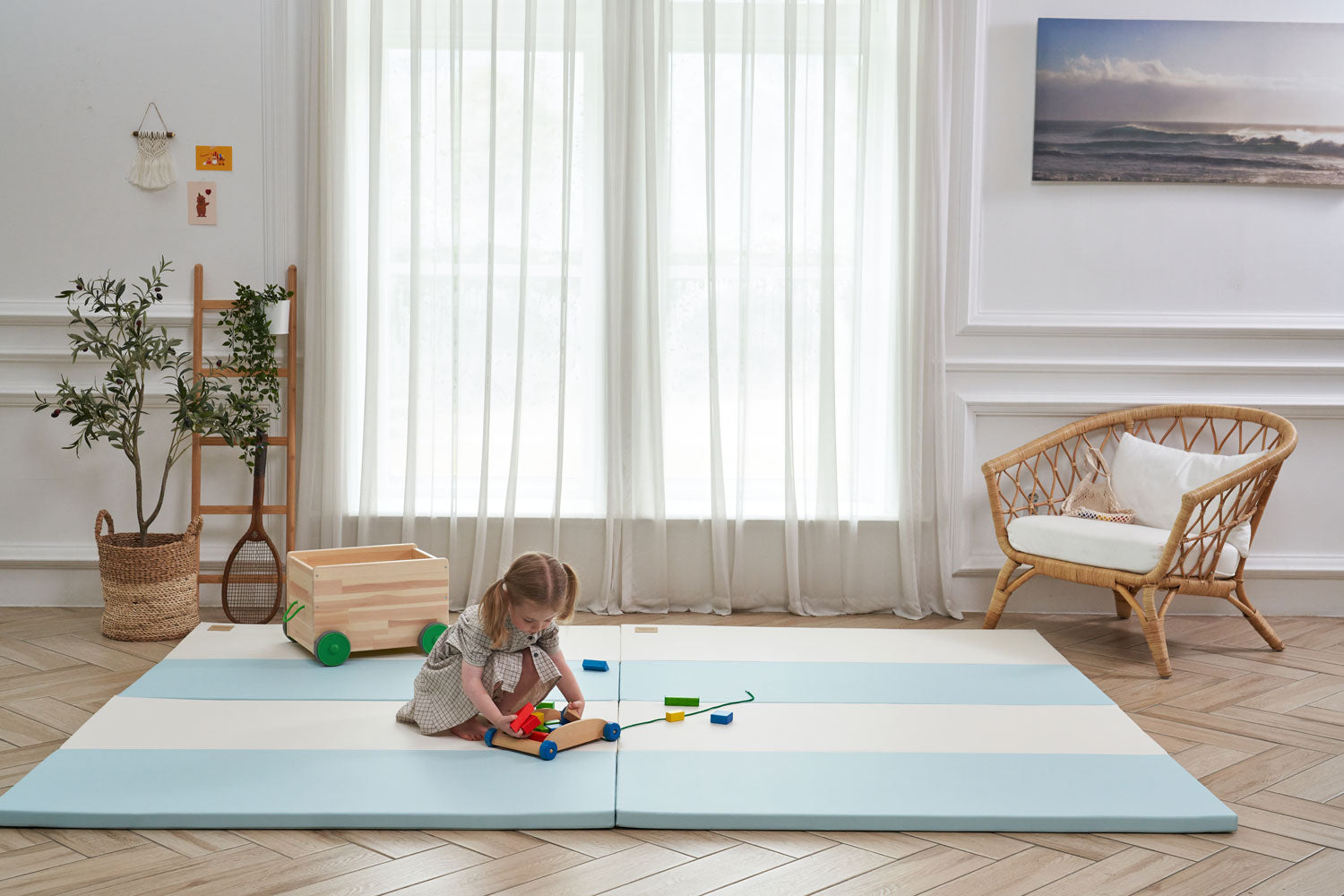 Caraz Secret Wide Folding Playmat, 140 x 200cm (7 Colors) - Pupsik Singapore