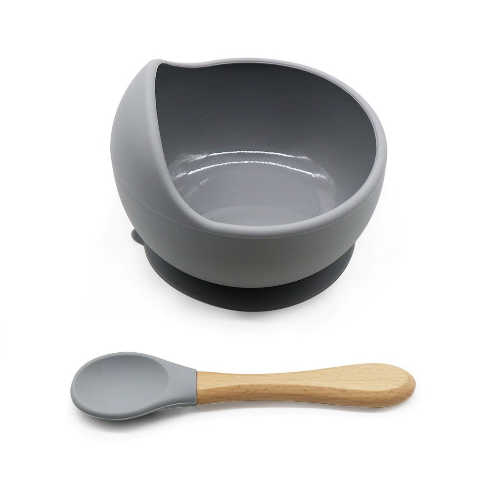Biomom Baby Silicone Suction Bowl with Spoon (13 Colours) - Pupsik Singapore