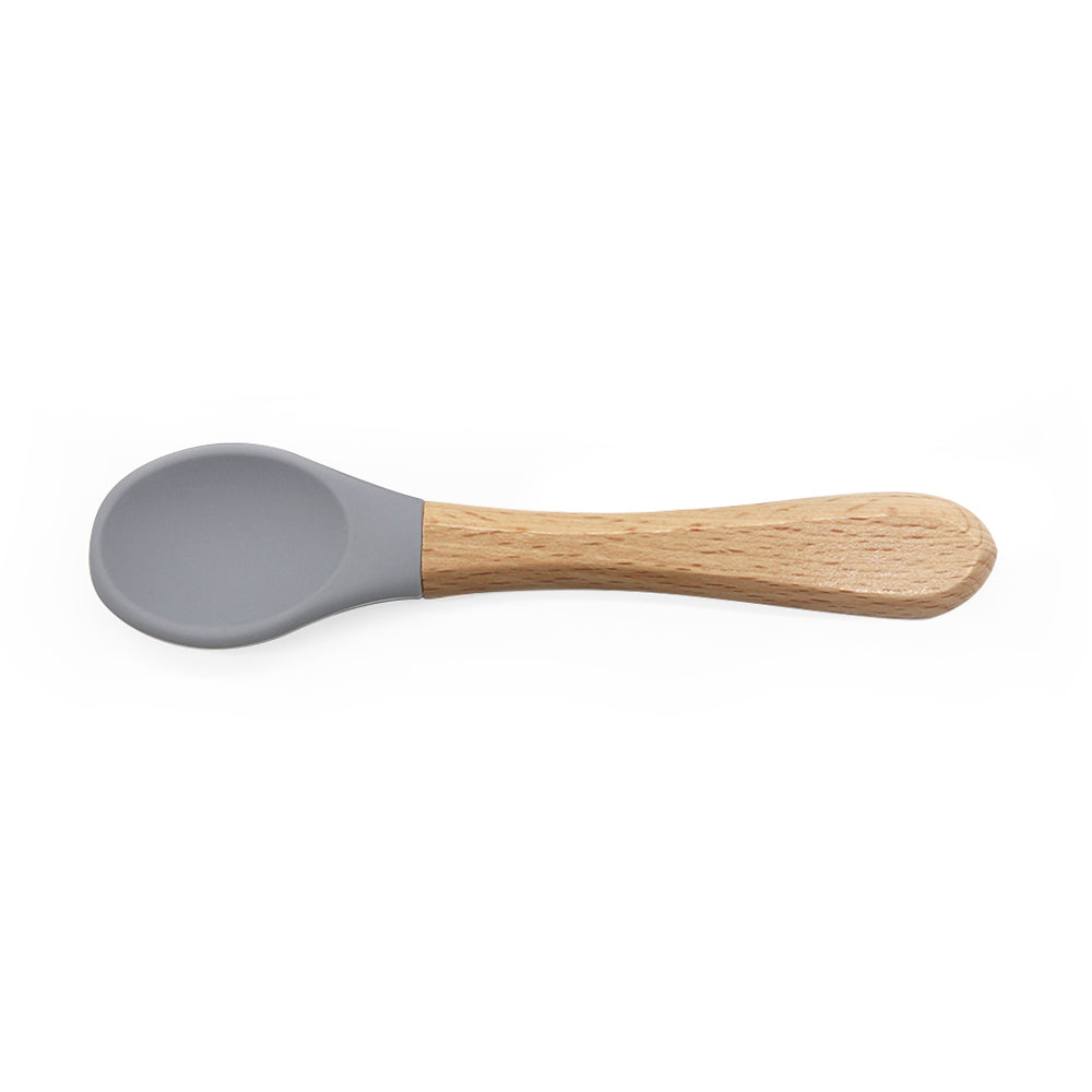 Biomom Wooden Silicone Spoon (12 Colours) - Pupsik Singapore
