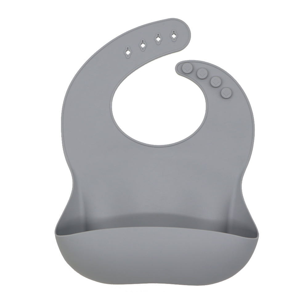 Biomom Silicone Plain Round Baby Bib (16 colors) - Pupsik Singapore