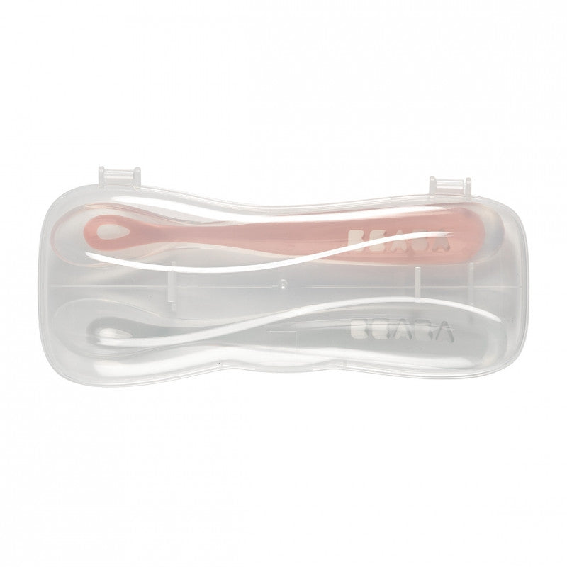 Beaba 1st Age Silicone Spoons, 2pk (3 colours) - Pupsik Singapore