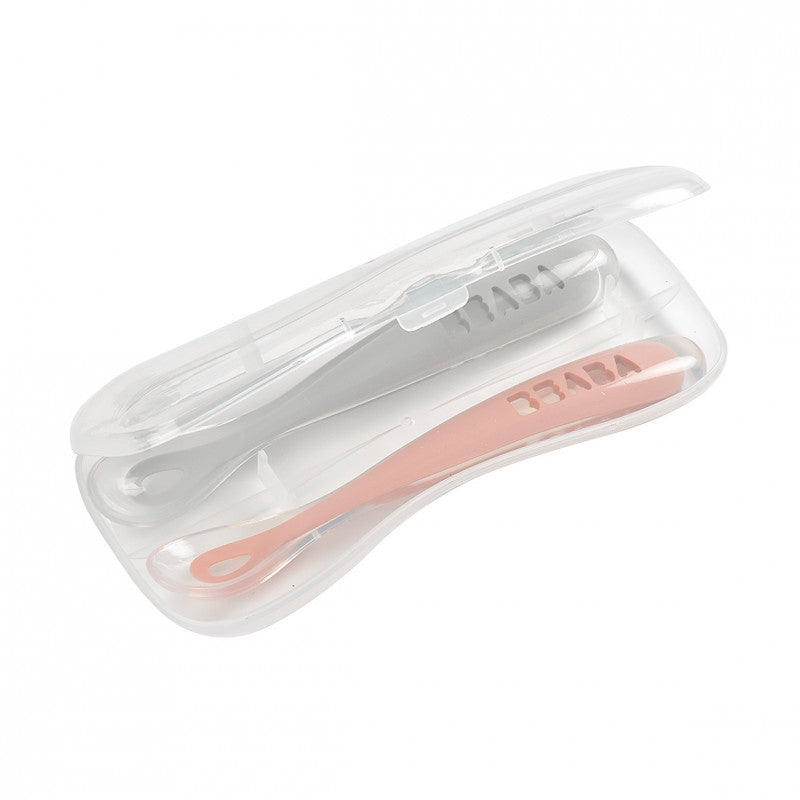 Beaba 1st Age Silicone Spoons, 2pk (3 colours) - Pupsik Singapore