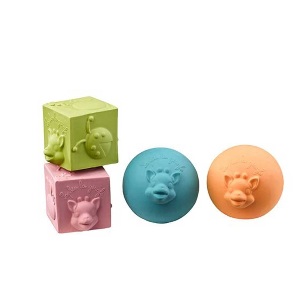 Sophie The Giraffe So' Pure Cubes & Balls, 4pc