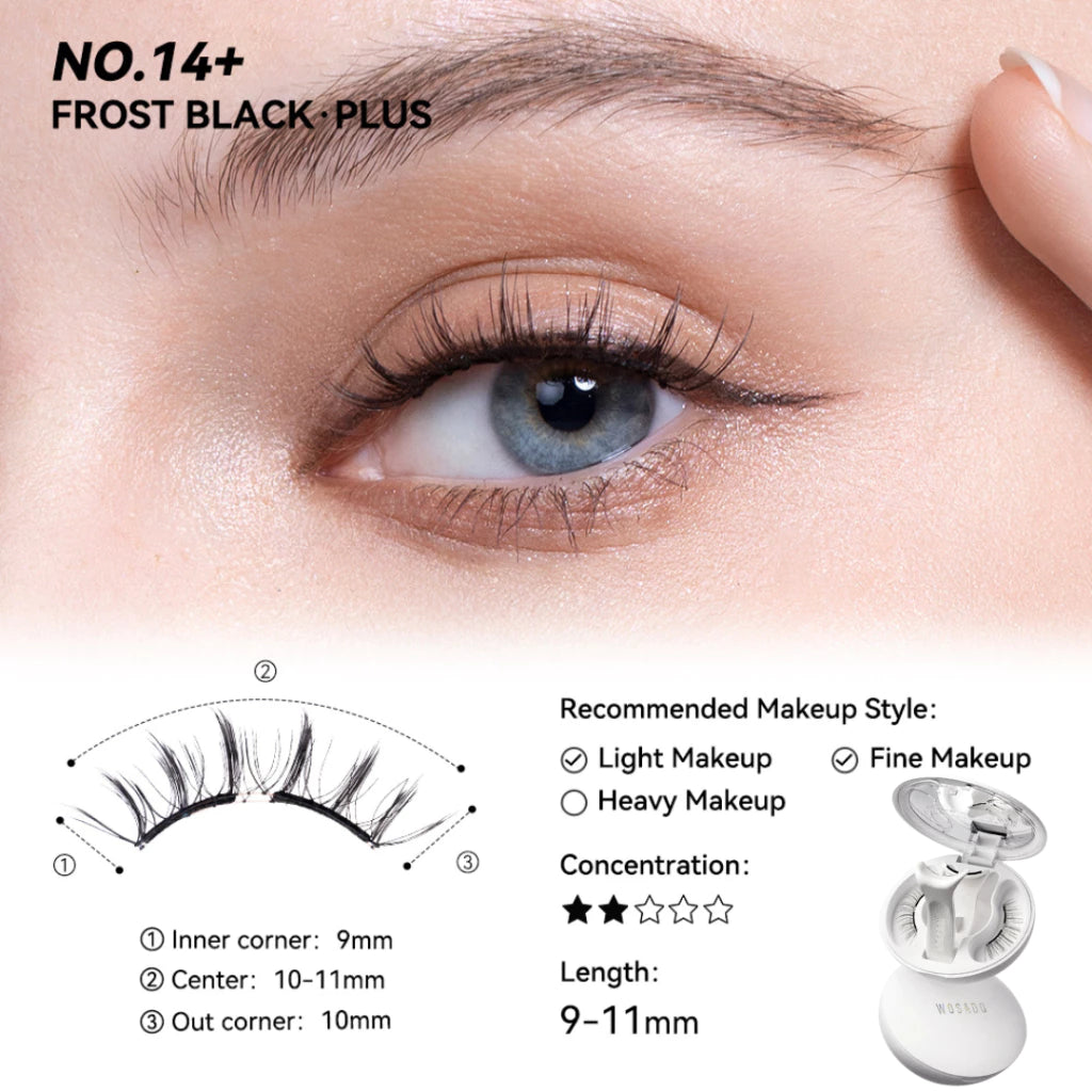WOSADO Soft Magnetic Eyelashes, Extra/Plus (7 Types) | For Wider Eyes