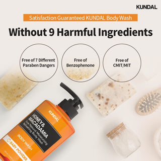 Kundal Honey & Macadamia Pure Body Wash, 500ml - Baby Powder (Exp 10/27)