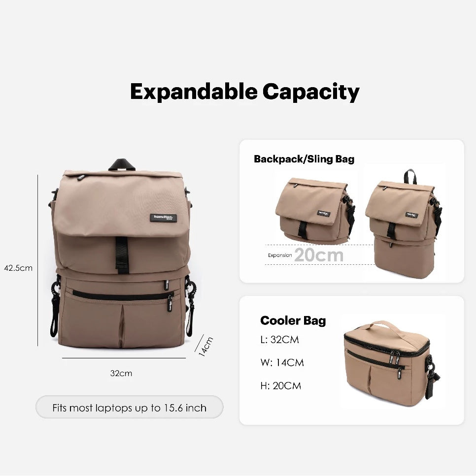 Hamilton EZZE Backpack with Detachable Cooler Bag (3 Colors)