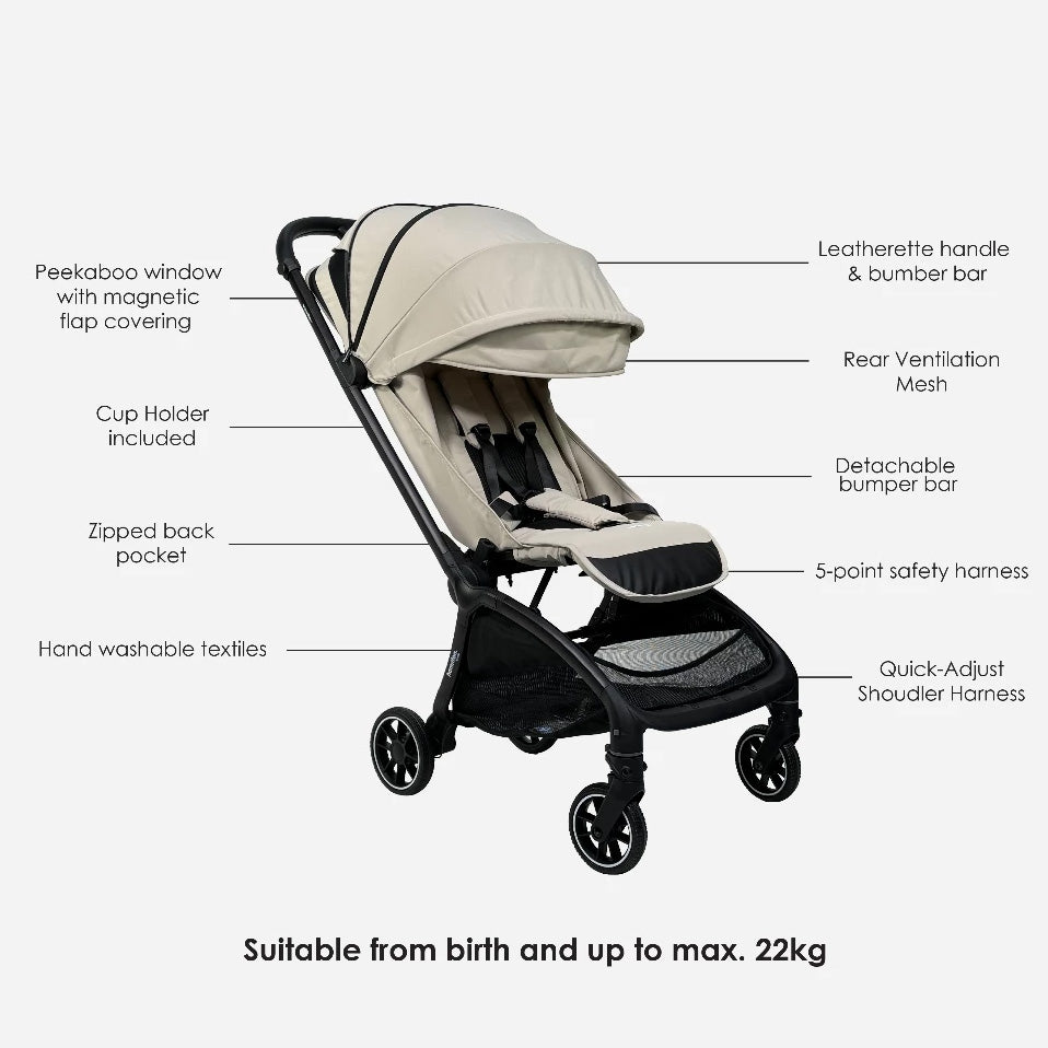 Hamilton Traveller Stroller (2 Colors) | Auto-fold Stroller