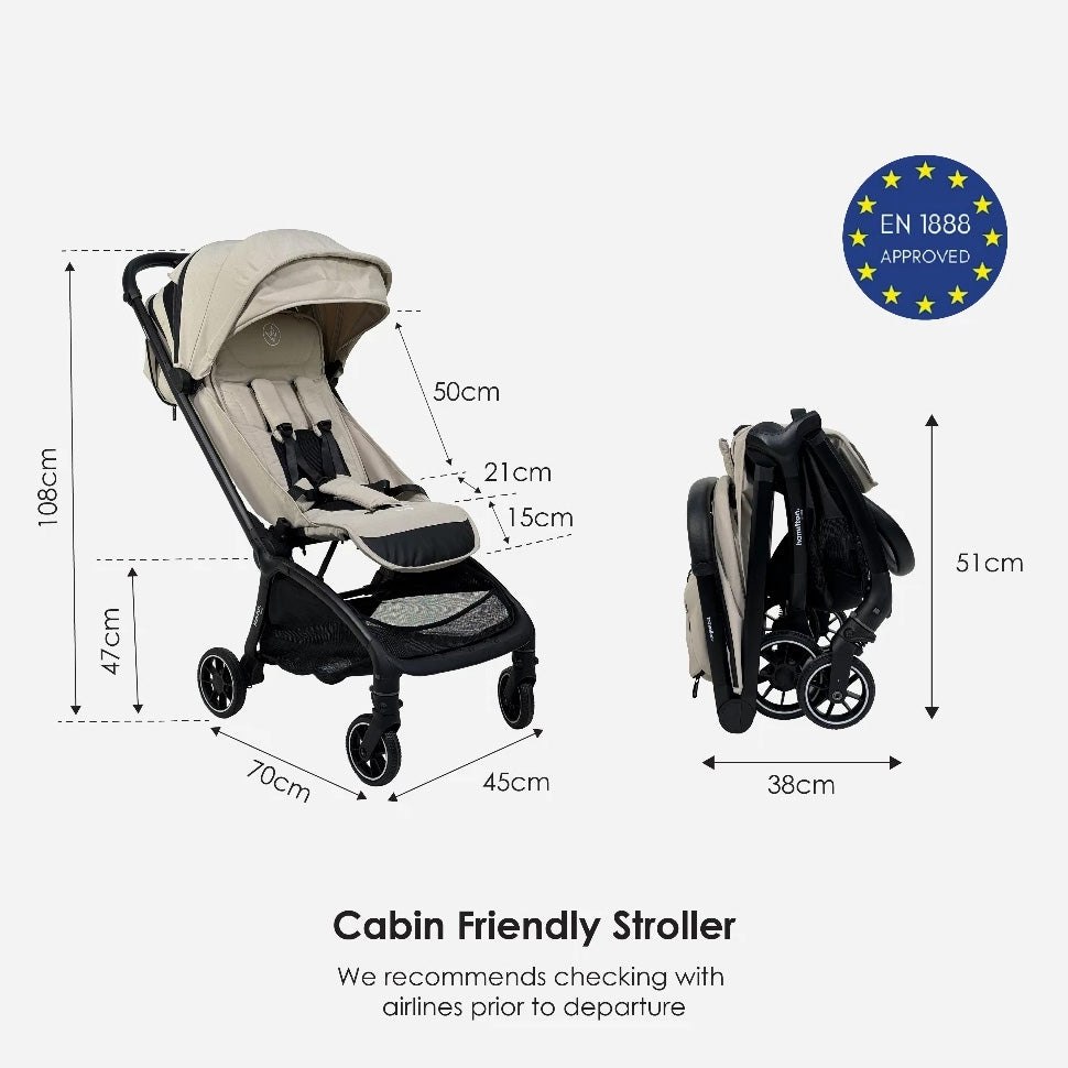 Hamilton Traveller Stroller (2 Colors) | Auto-fold Stroller