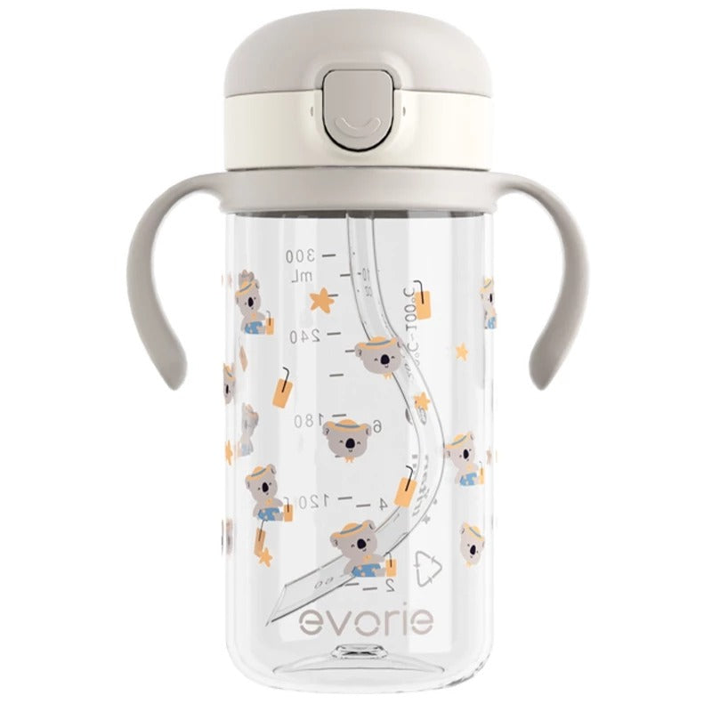 Evorie Tritan Kids Straw Water Bottle Mug, 300ml (21 Designs)
