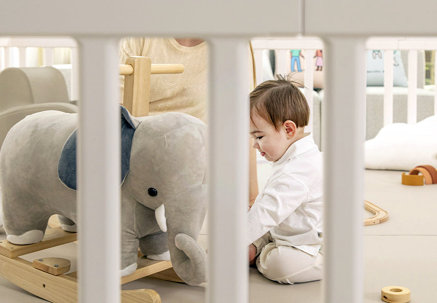 Parklon Baby Room Play Yard, 190 x 130cm (Size M) - Cream Ivory