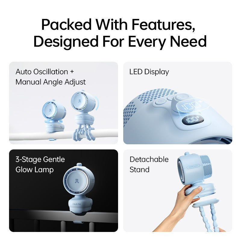 JisuLife Clip/Octopus Stroller Fan Life 3, 5000mah (4 Types)
