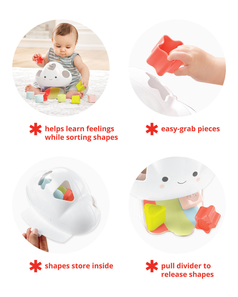 Skip Hop Silver Lining Cloud Feelings Shape Sorter Baby Toy
