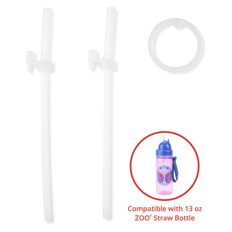 Skip Hop Zoo Extra Straws for 13oz Straw Bottle, 2pk