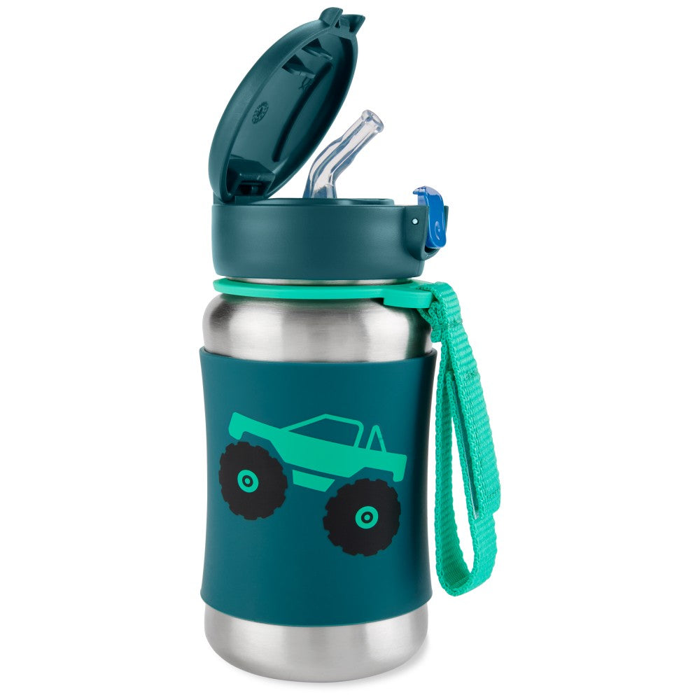 Skip Hop Sleeve Stainless Steel Straw Bottle, 350ml (8 Designs) - Pupsik Singapore