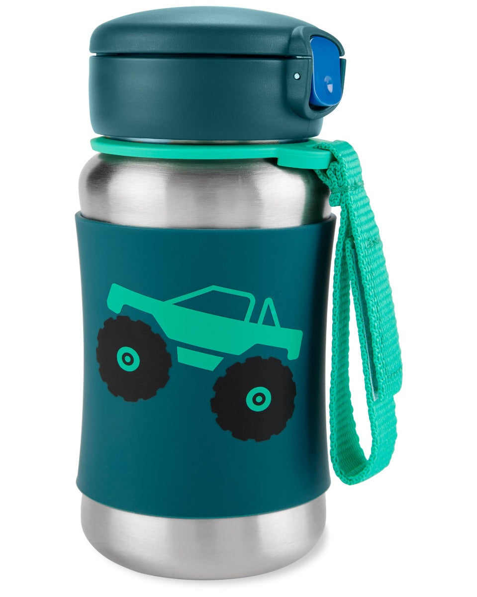 Skip Hop Sleeve Stainless Steel Straw Bottle, 350ml (8 Designs) - Pupsik Singapore