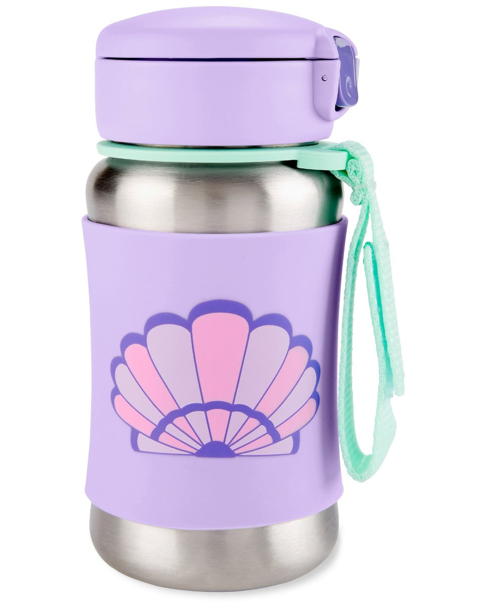 Skip Hop Sleeve Stainless Steel Straw Bottle, 350ml (8 Designs) - Pupsik Singapore