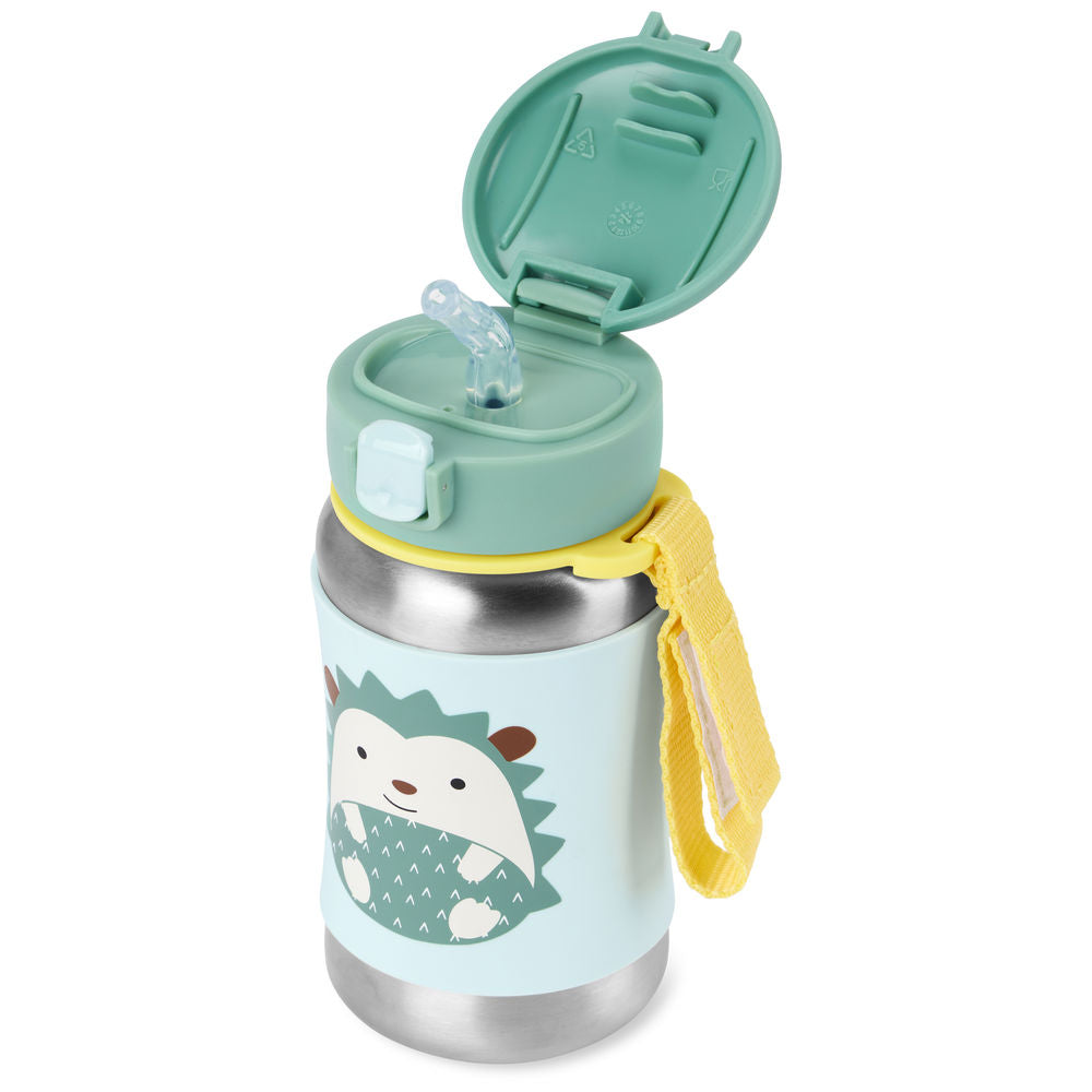 Skip Hop Sleeve Stainless Steel Straw Bottle, 350ml (10 Designs)