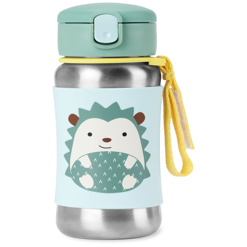 Skip Hop Sleeve Stainless Steel Straw Bottle, 350ml (10 Designs)