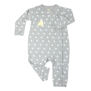 Baa Baa Sheepz Baby Side Snap Romper - Polka Dot Grey