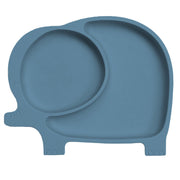 Sage Spoonfuls Sili Elephant Silicone Divided Suction Plate - Slate