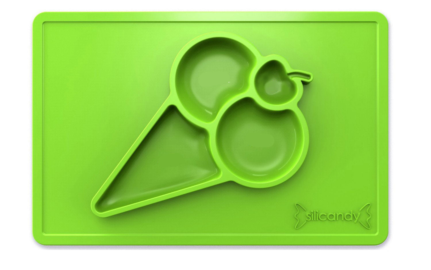 [Buy 1 Free 1] Silicandy One Piece Silicone Placemat & Plate (4 designs) - Pupsik Singapore