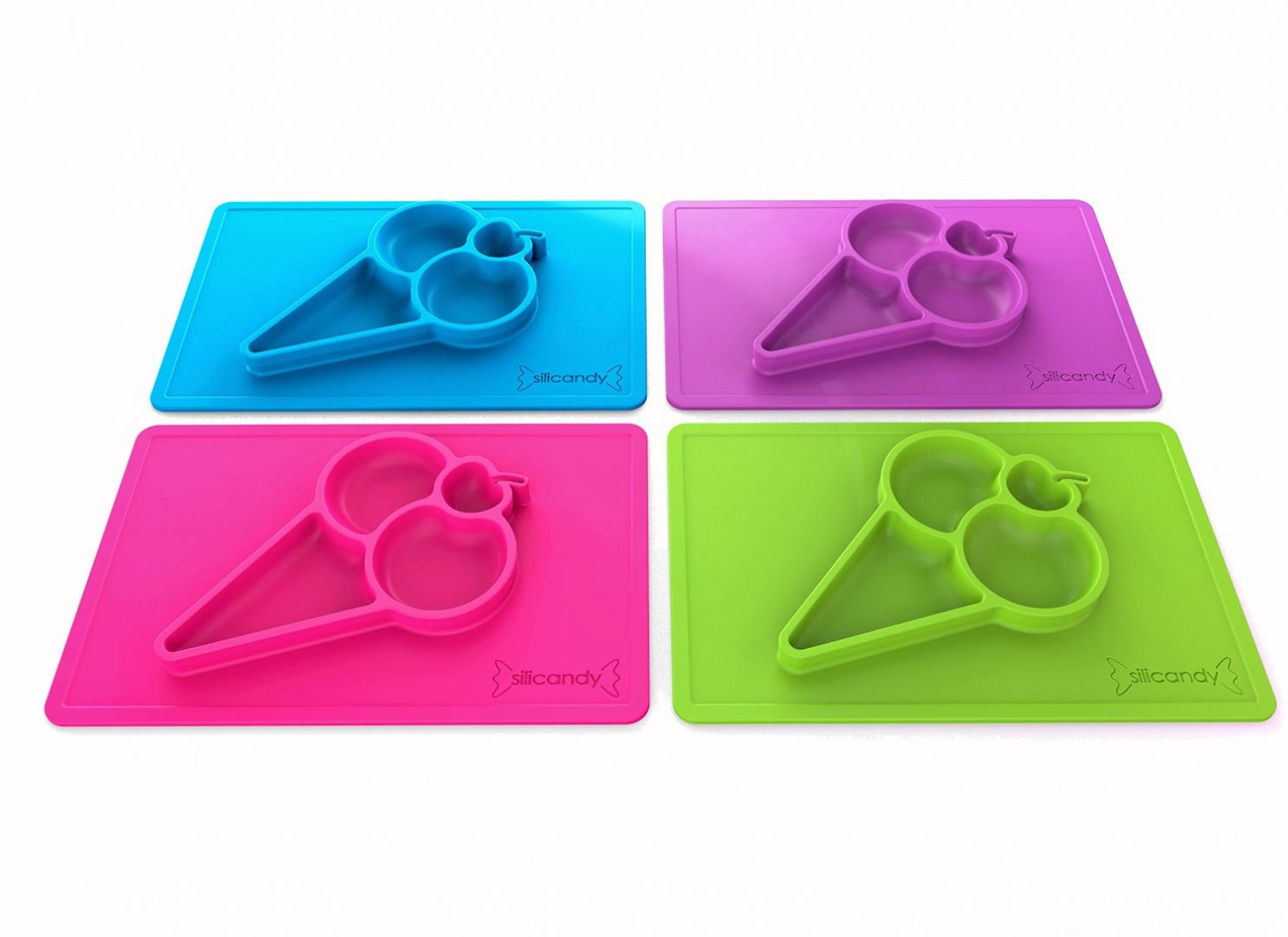 [Buy 1 Free 1] Silicandy One Piece Silicone Placemat & Plate (4 designs)