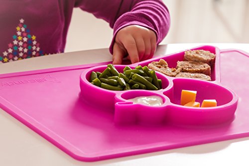[Buy 1 Free 1] Silicandy One Piece Silicone Placemat & Plate (4 designs) - Pupsik Singapore