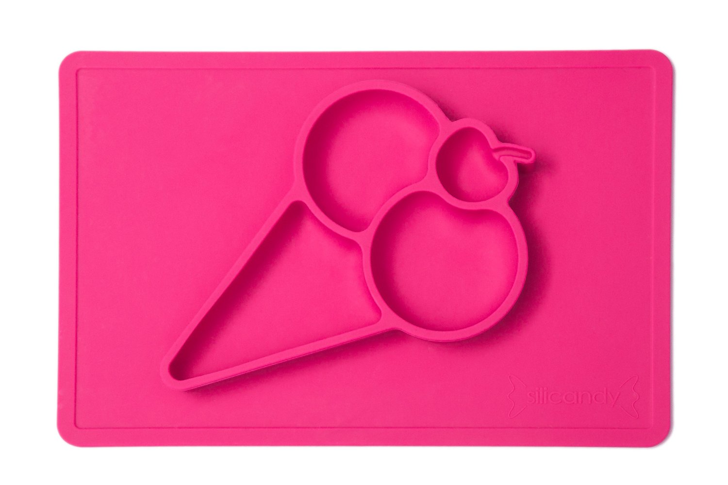 [Buy 1 Free 1] Silicandy One Piece Silicone Placemat & Plate (4 designs) - Pupsik Singapore