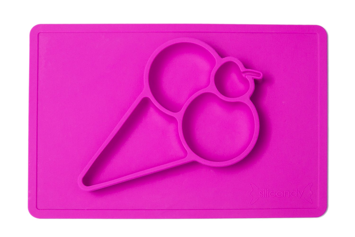 [Buy 1 Free 1] Silicandy One Piece Silicone Placemat & Plate (4 designs) - Pupsik Singapore