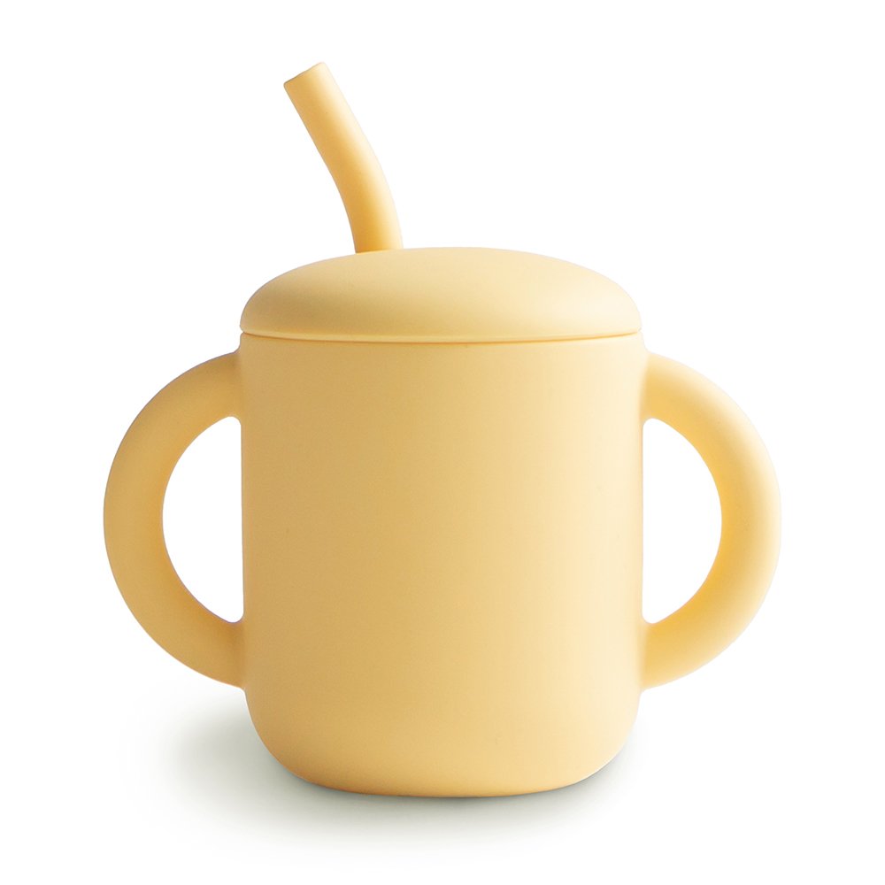 Mushie Silicone Training Cup + Straw, 175ml (9 Colors)