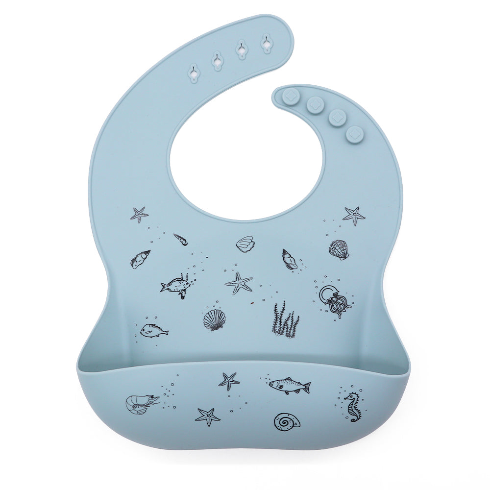 Biomom Silicone Patterned Baby Bibs (21 Designs) - Pupsik Singapore