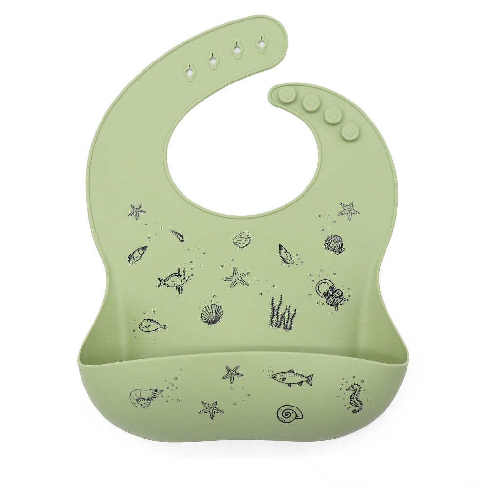 Biomom Silicone Patterned Baby Bibs (21 Designs) - Pupsik Singapore
