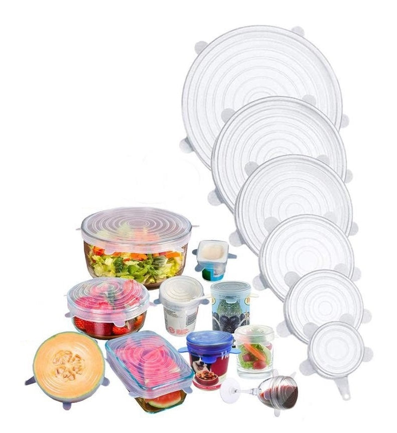 Biomom Reusable Silicone Stretch Lids (6-Piece Set)