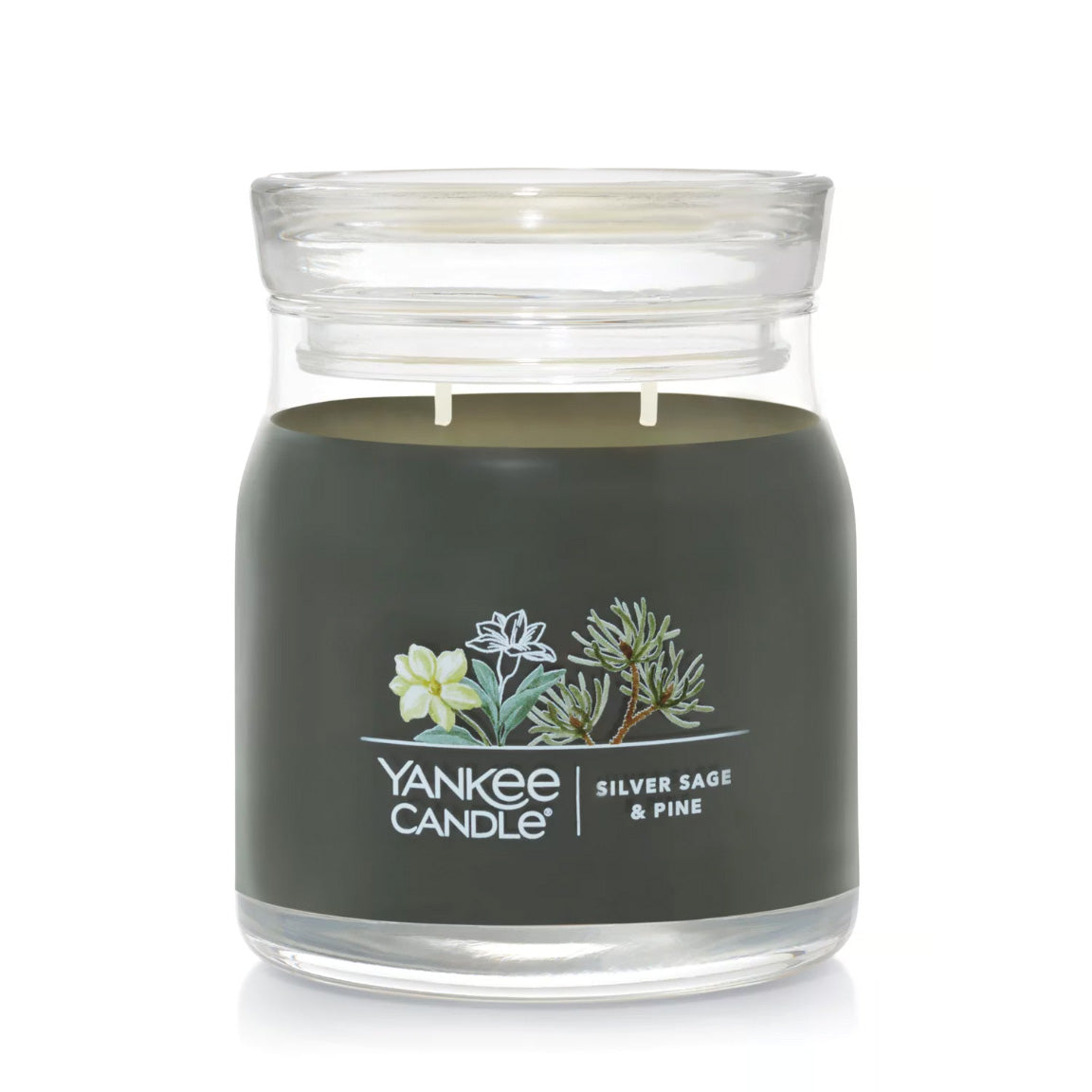 Yankee Candle Signature Medium Jar Candle, 2-wicks (13oz) - Silver Sage & Pine