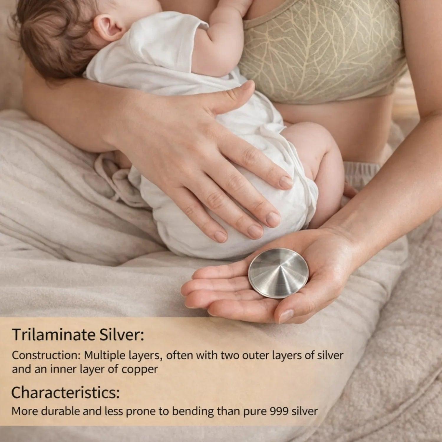 MPJ Trilaminate 999 Silver Nursing Cups, 1 Pair (2 Sizes) - Pupsik Singapore