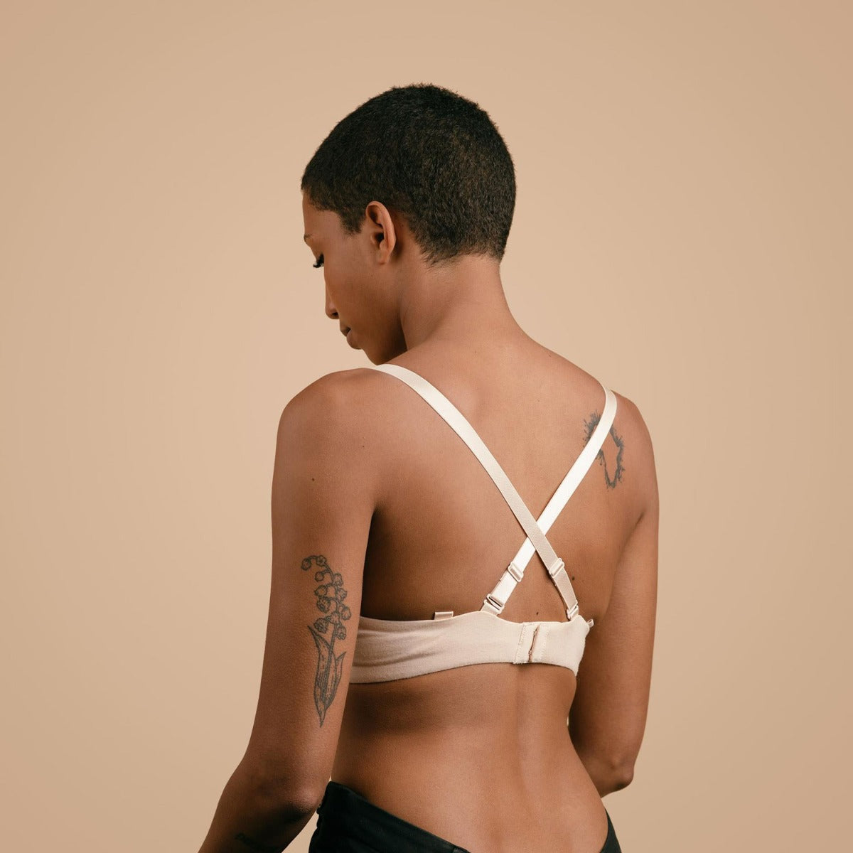 Simple Wishes Fixed Padding Nursing And Pumping T-Shirt Bra - Midnight Black (5 Sizes)