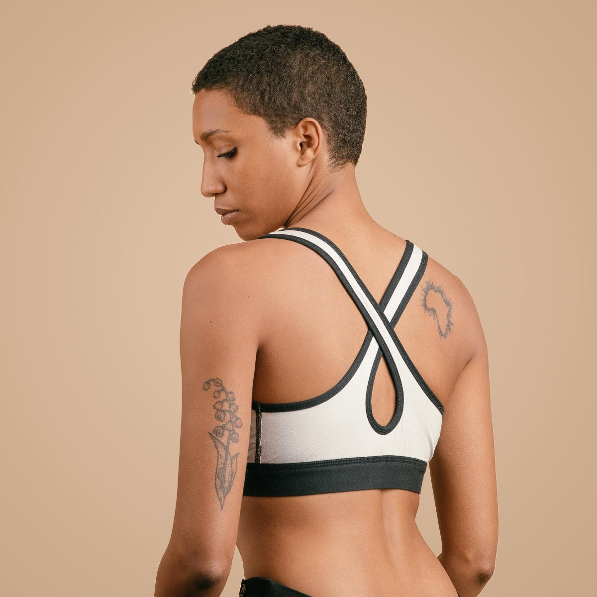 Simple Wishes Reversible Lounge & Sleep Nursing Bra - Black Grey Violet