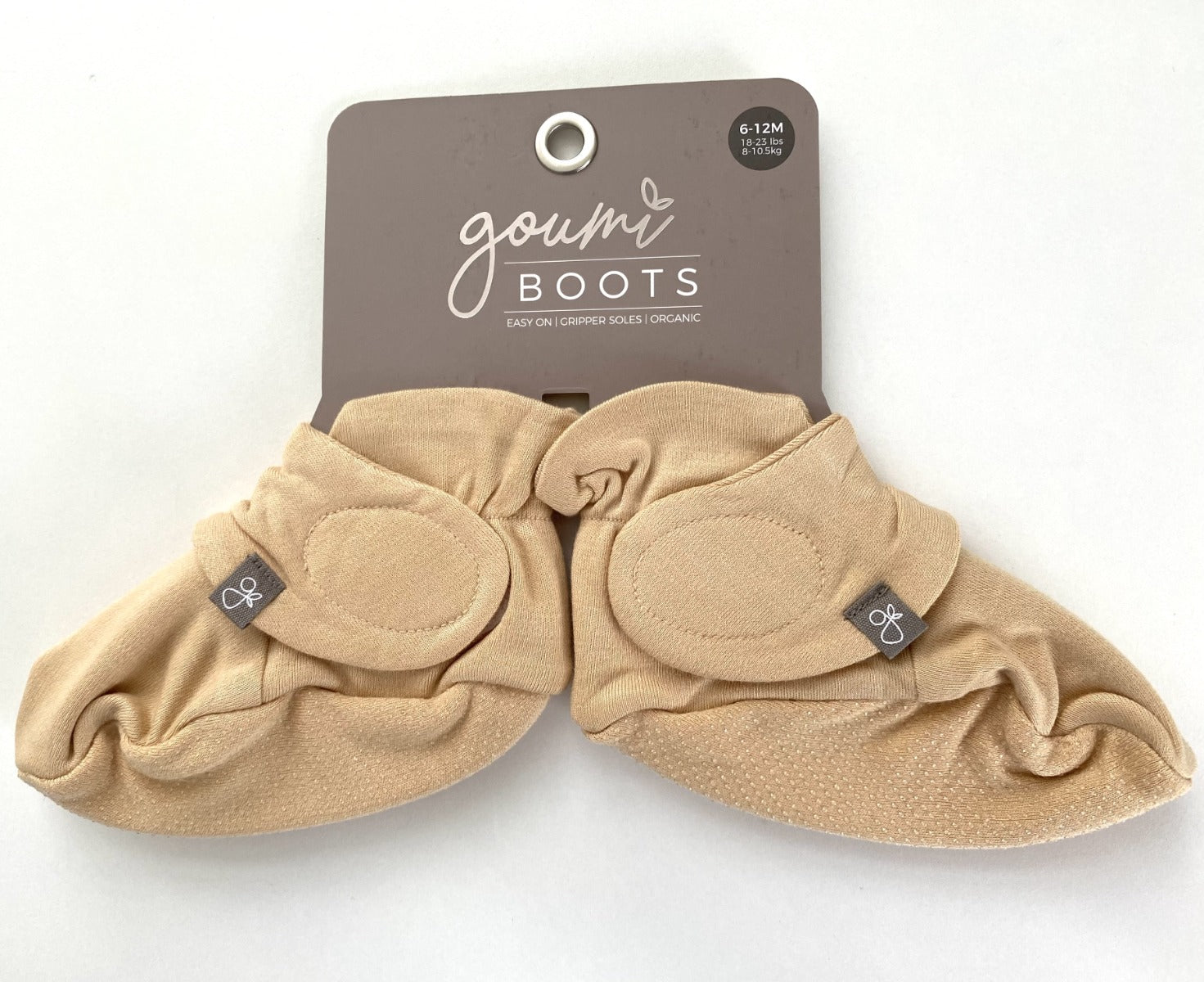 Goumiboots Bamboo & Organic Cotton Booties - Sand (3 Sizes)
