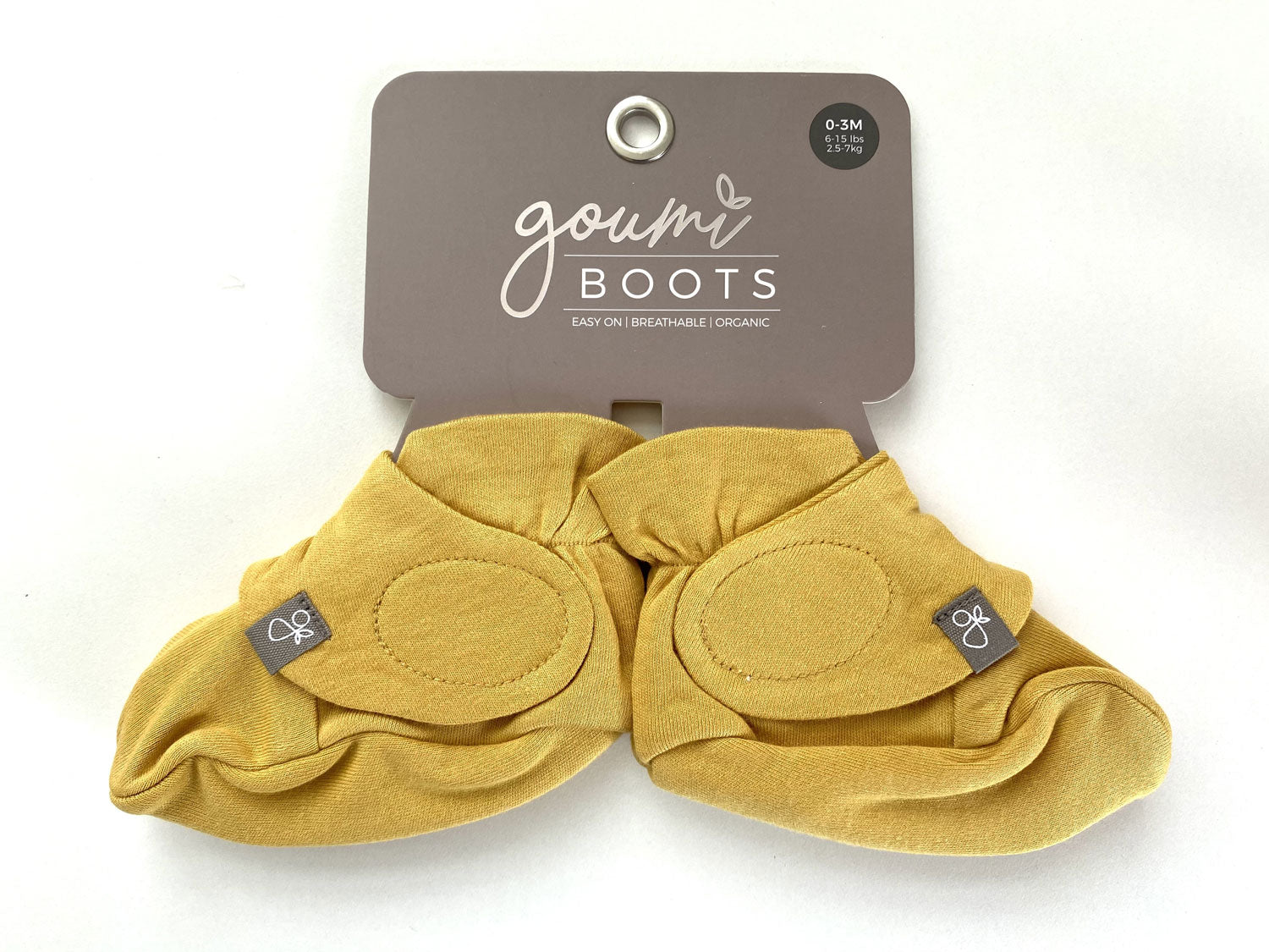 Goumiboots Bamboo & Organic Cotton Booties - Ochre (3 Sizes) - Pupsik Singapore
