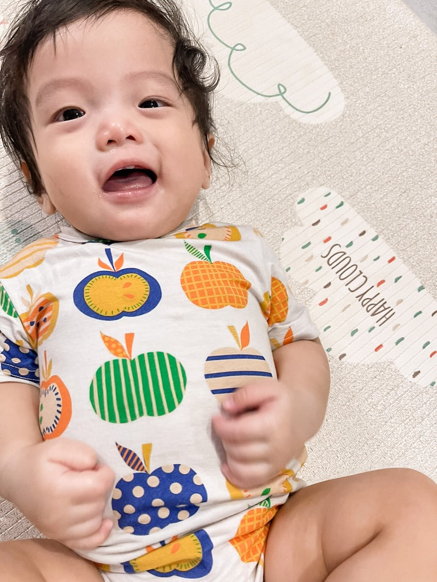 A, Apple Pie Bamboo Baby Short Sleeve Onesie - Apple Farm (5 Sizes)