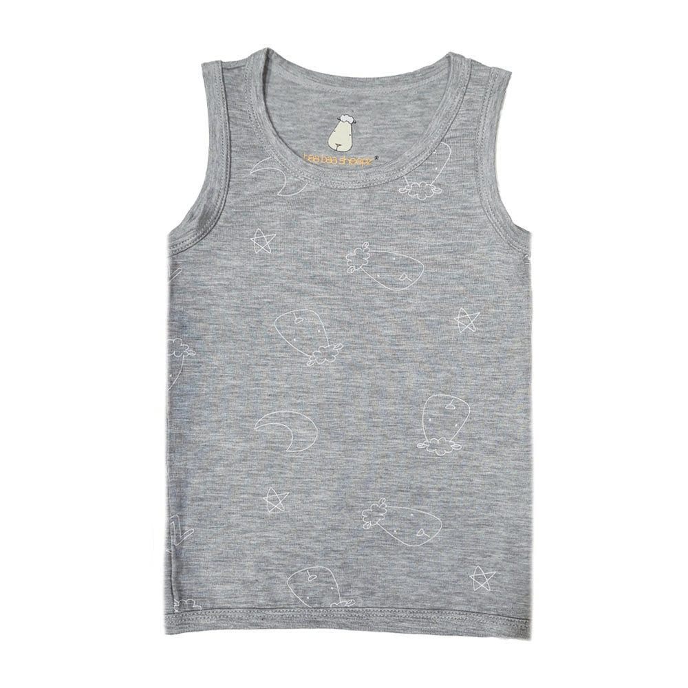 Baa Baa Sheepz Sleeveless Shirt - Sweet Dreams Baa Baa Grey (2 Sizes)