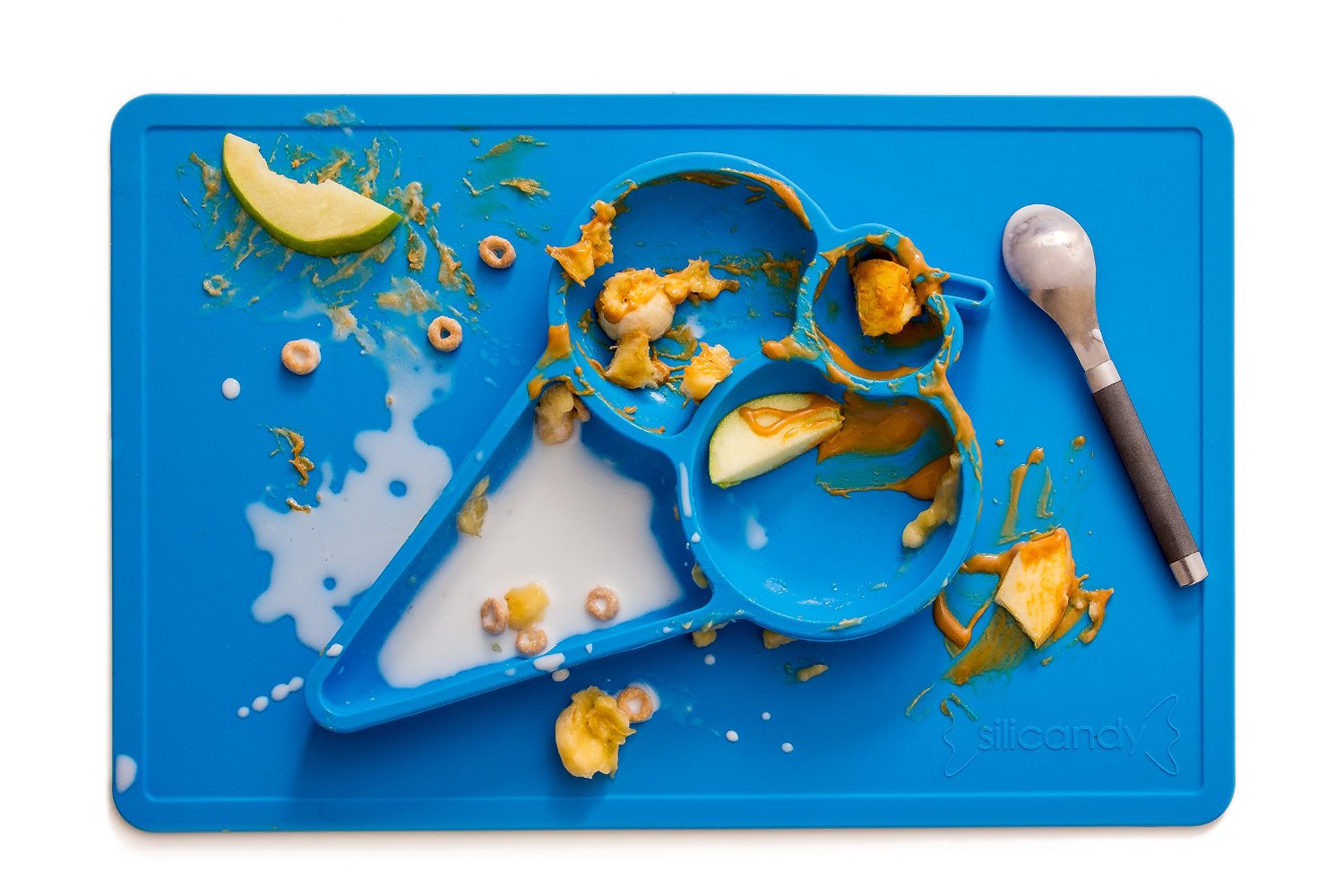 [Buy 1 Free 1] Silicandy One Piece Silicone Placemat & Plate (4 designs) - Pupsik Singapore