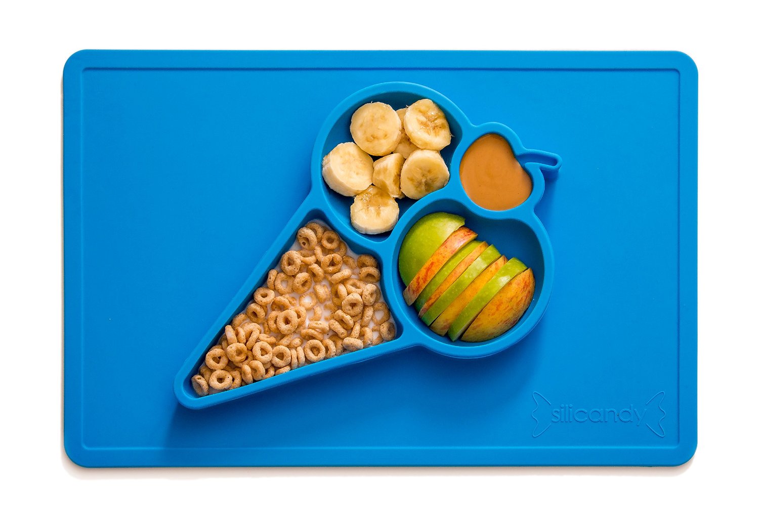 [Buy 1 Free 1] Silicandy One Piece Silicone Placemat & Plate (4 designs) - Pupsik Singapore